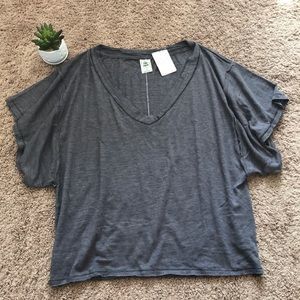 Gray/purple Free People top